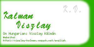 kalman viszlay business card
