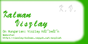 kalman viszlay business card